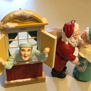 Hallmark Keepsake Ornaments Christmas Eve Kiss & Away to the Window Holiday Or…